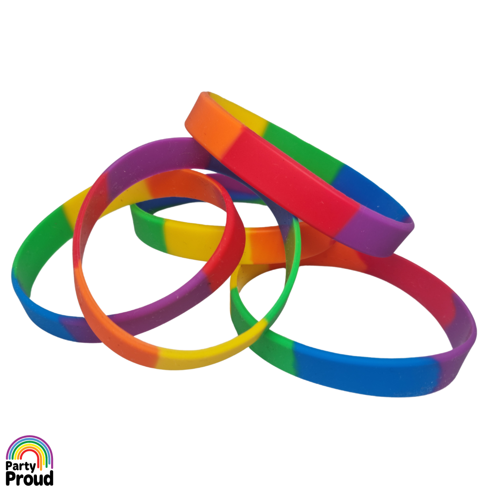 Rainbow Silicone Wristband Packs