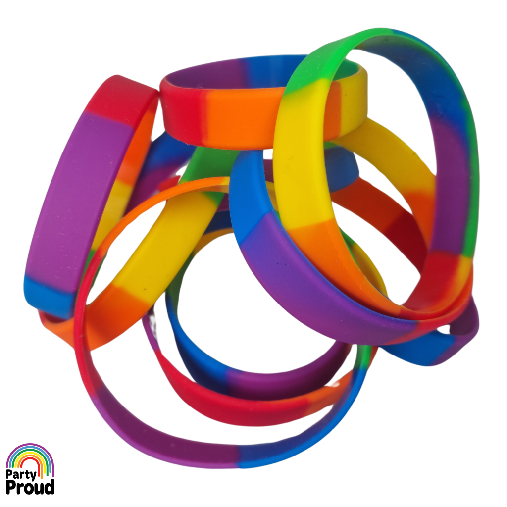 Rainbow Silicone Wristband Packs