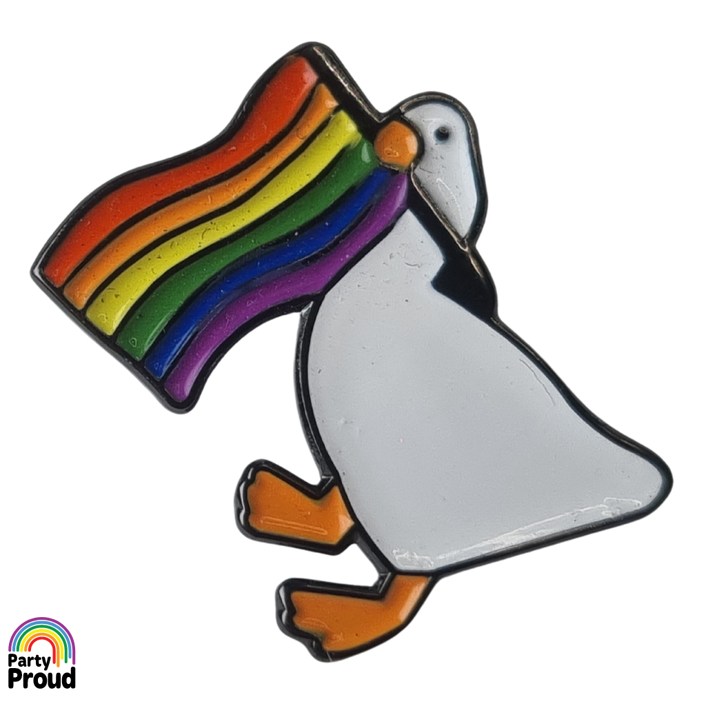 Pride Flag Goose Pin