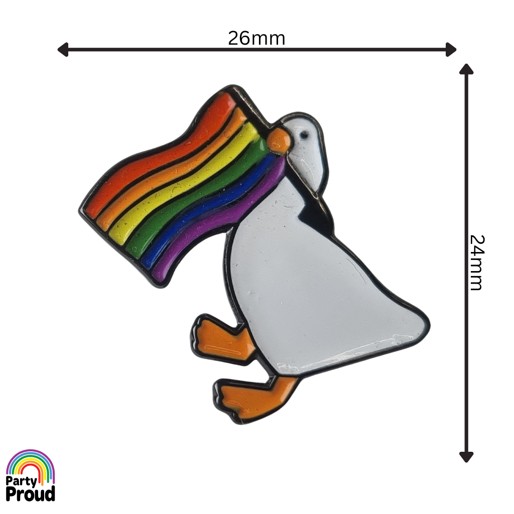 Pride Flag Goose Pin