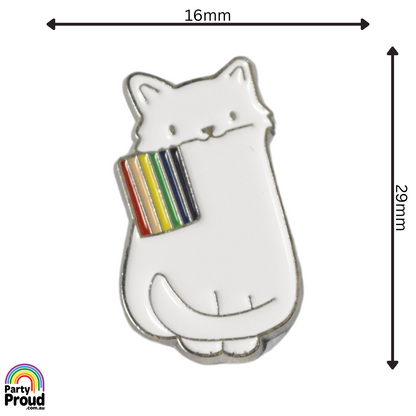 Pride Sitting Cat Pin