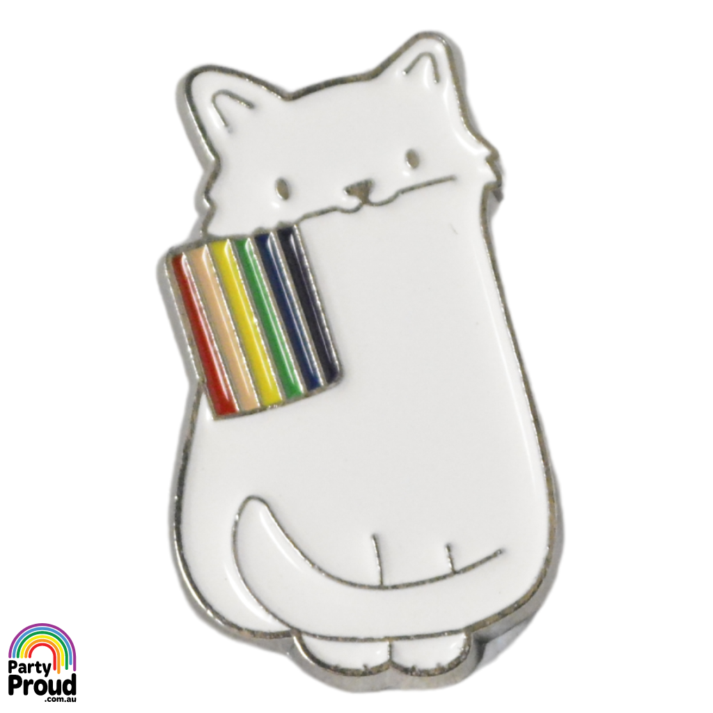 Pride Sitting Cat Pin
