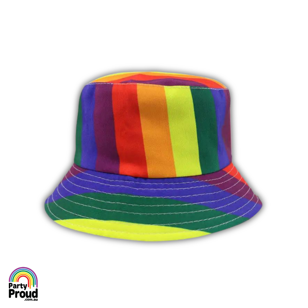Rainbow Bucket Hat - Reversable