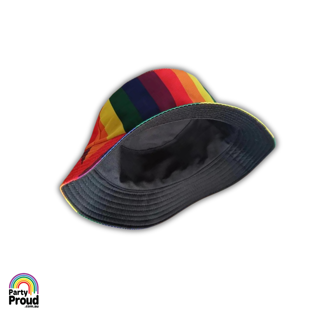 Rainbow Bucket Hat - Reversable