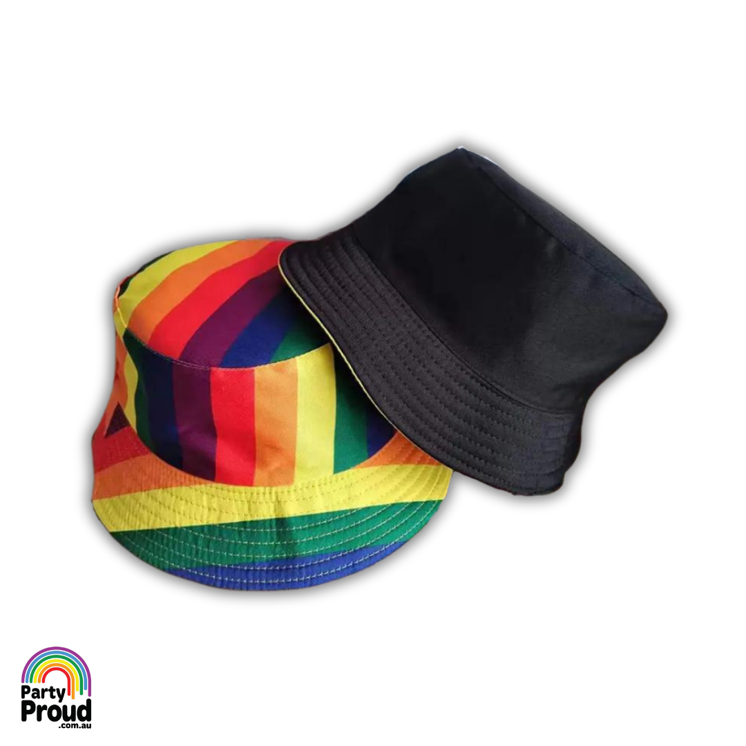 Rainbow Bucket Hat - Reversable