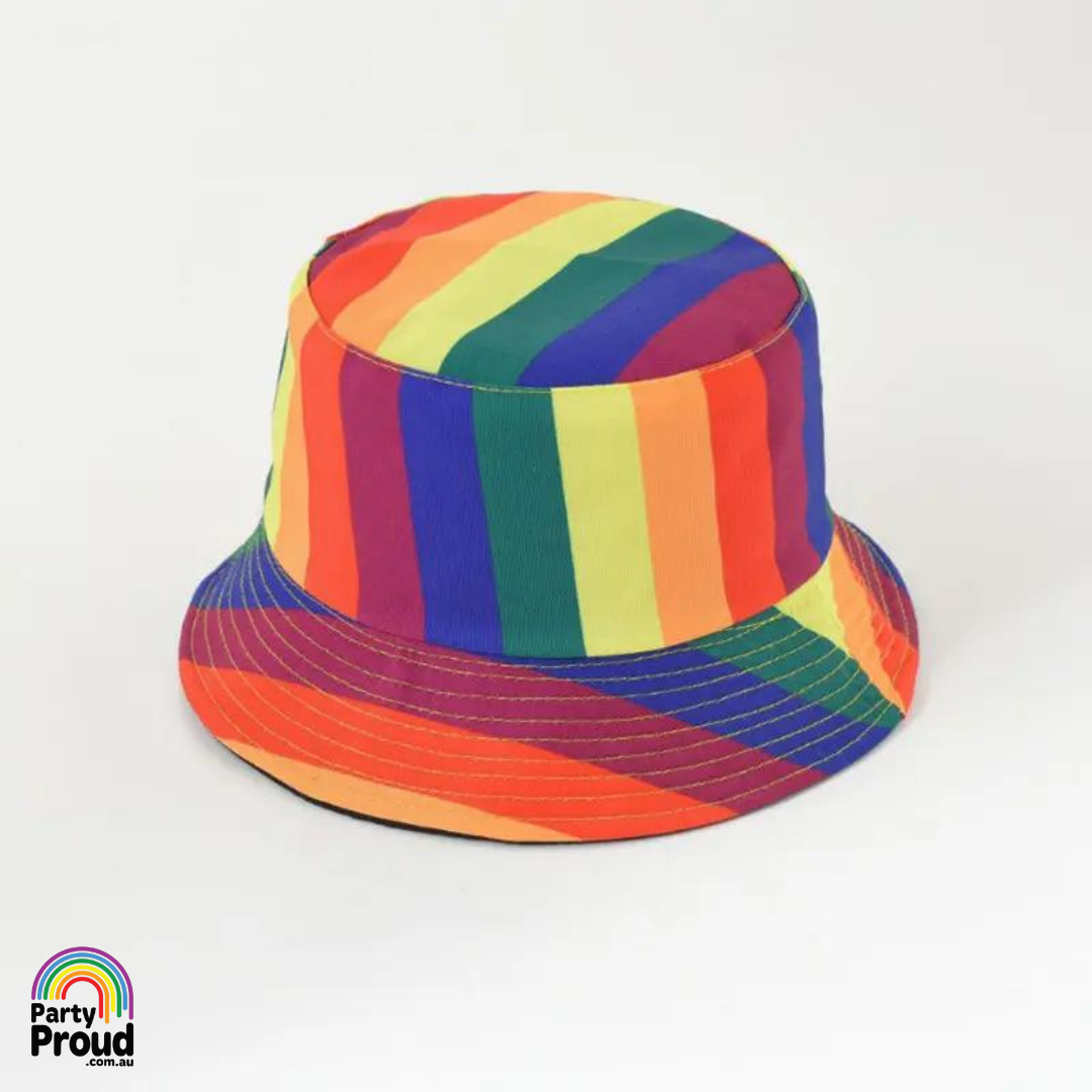 Rainbow Bucket Hat - Reversable